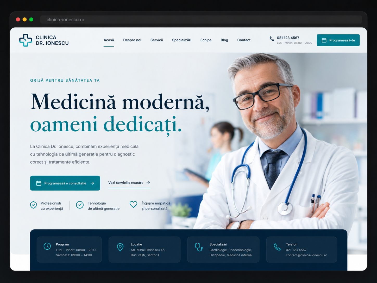 Site cabinet Dr. Ionescu cu programări